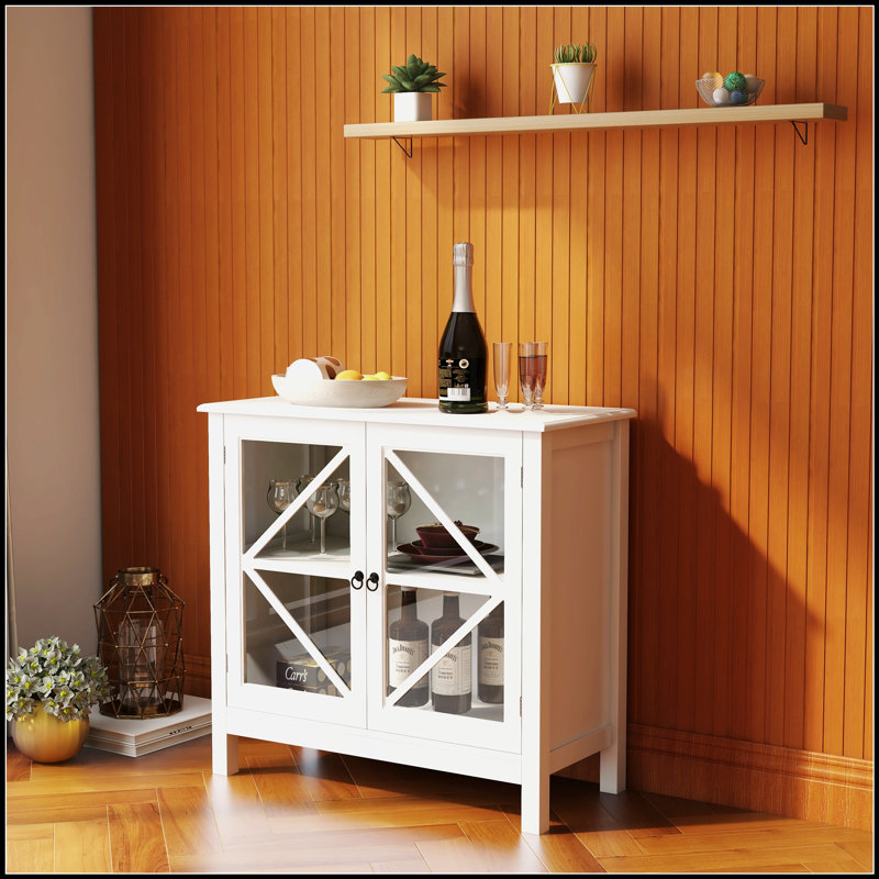 Armoire de cuisine avec double porte vitrée