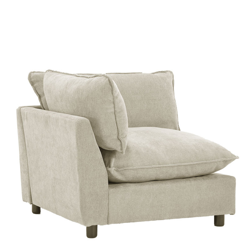 Canapé modulaire modulaire 37,4 po Heffernan, Chenille beige