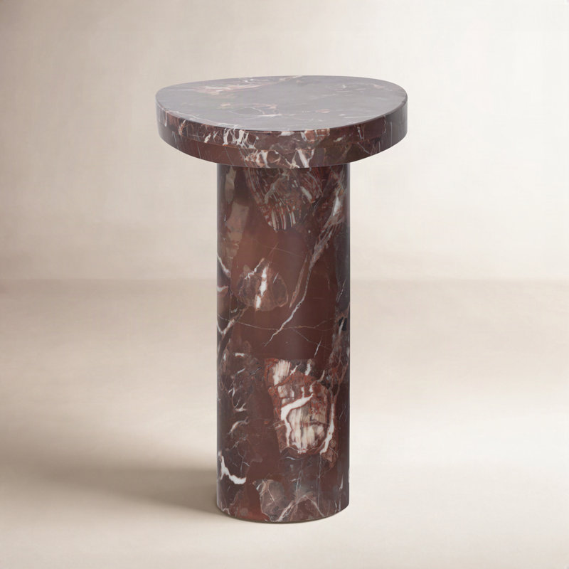 Meints Meints Moraga End Table, Marble, Merlot Marble