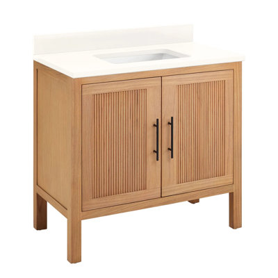 36"" Ayanna Single Bathroom Vanity Set with Rectangular Undermount Sink -  Signature Hardware, 481773