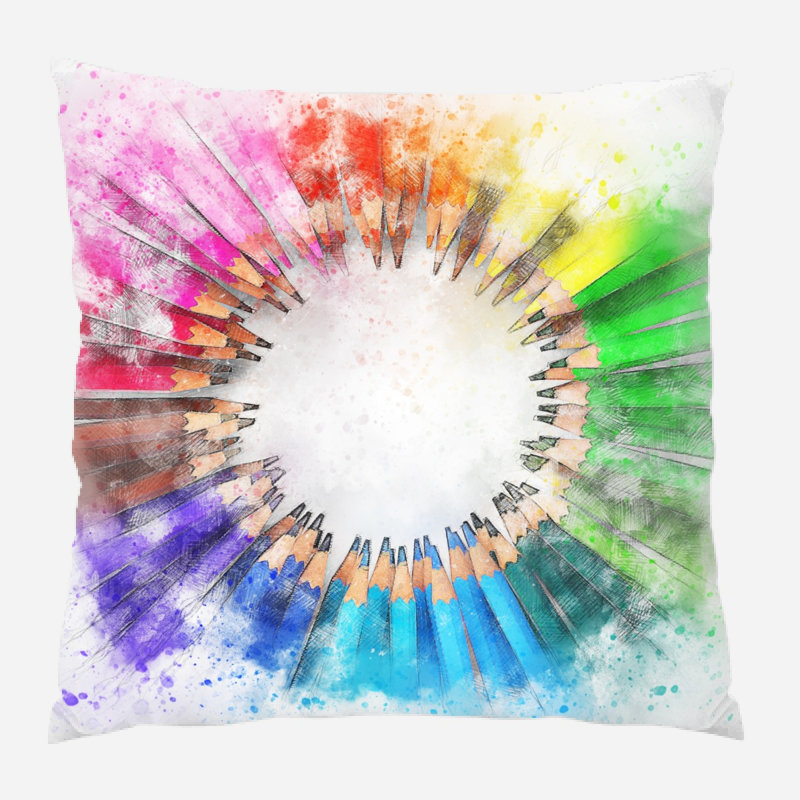 Coussin décoratif à crayons Bolen, Microsuède, Intérieur