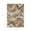 Tapis d'extérieur lavable abstrait brun et beige 3 pi x 5 pi