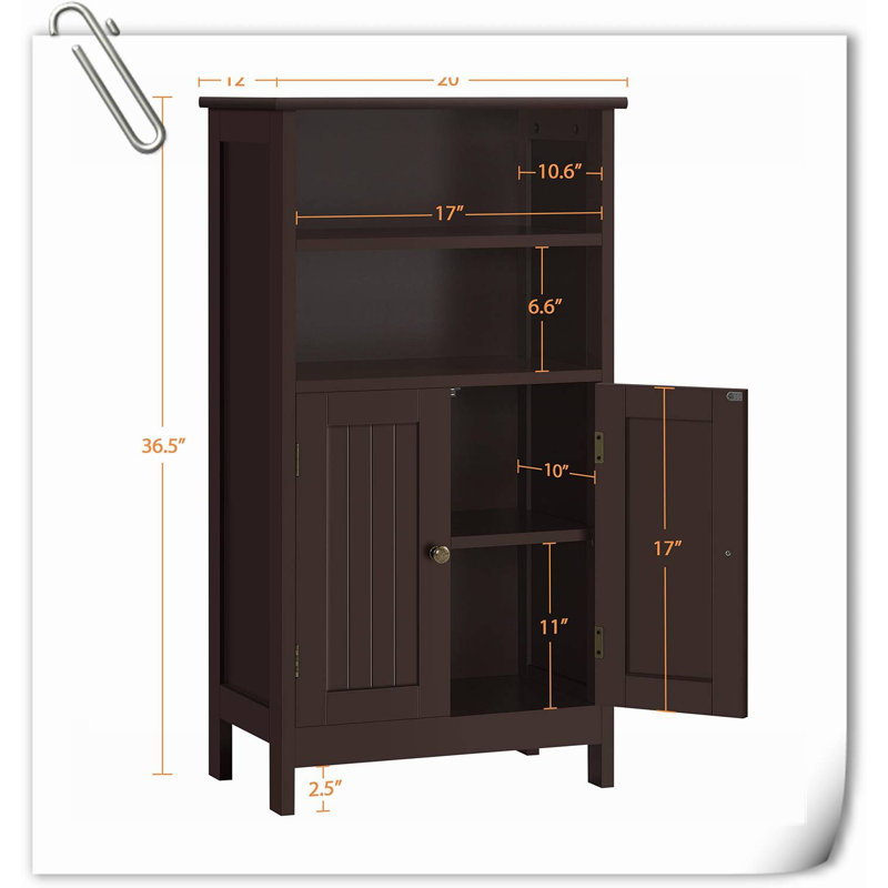 Cabinet Solid Wood Bathroom Cabinet, Espresso