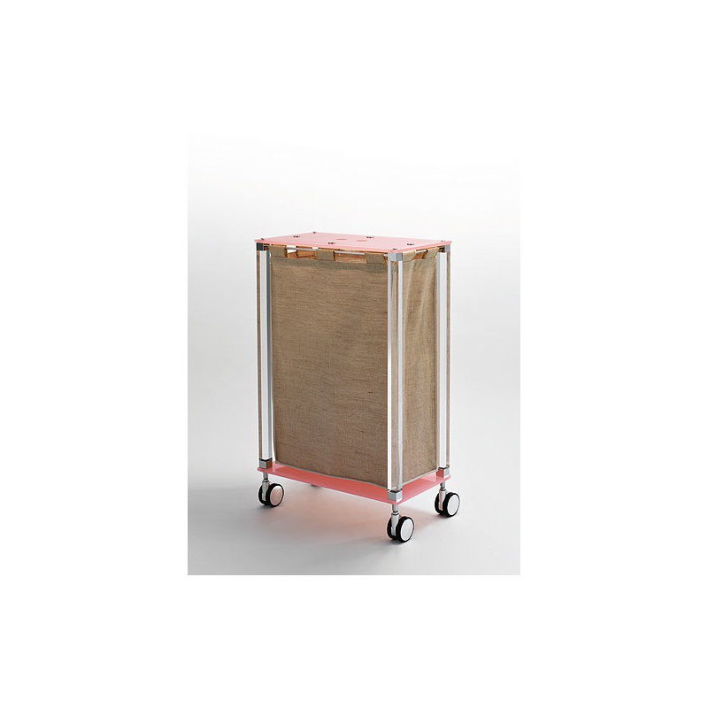 Complementi Fabric Rolling Laundry Hamper, Orange