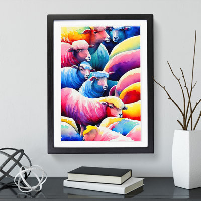 Watercolour Sheep No.3 - Single Picture Frame Painting