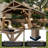 Jolydale Soild Wood Frame Hardtop Gazebo With Galvanized Steel Peak Roof, Suitable For Patios, Lawn And Backyard-114795435