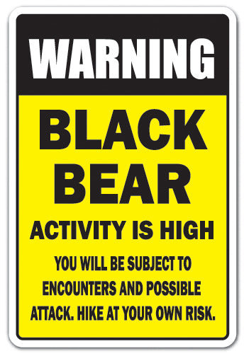 Black Bear Activity High Decal