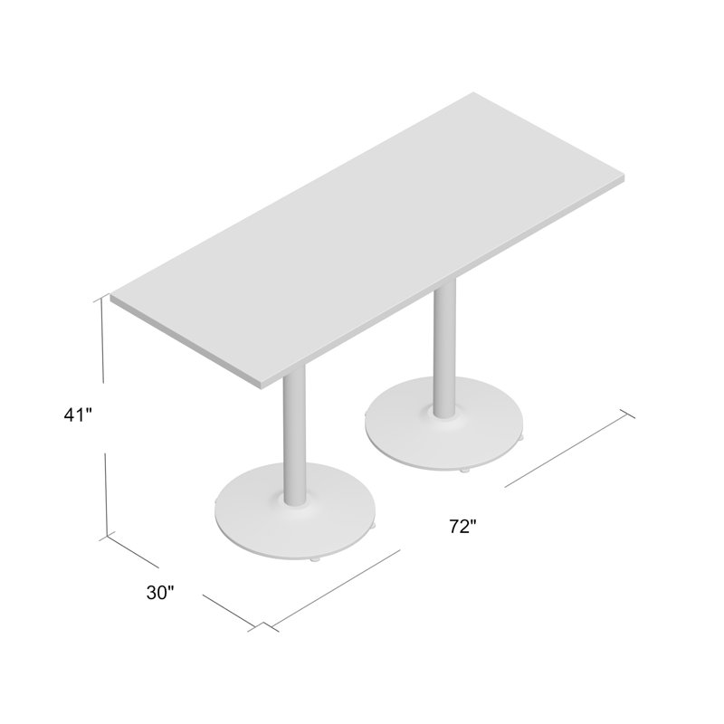 Table de salle à manger en bois massif L 72 po Urban Loft, H 41 po x l 72 po x P 30 po, Espresso, Noir
