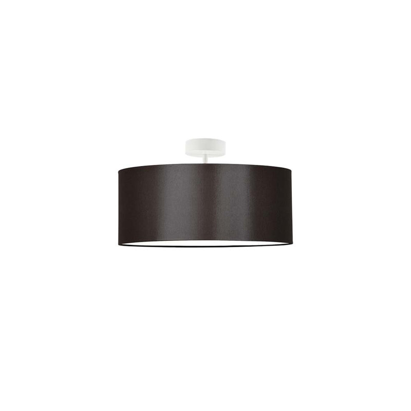 Audriona Semi Flush Mount, White, Brown, 25cm H x 30cm W x 30cm D