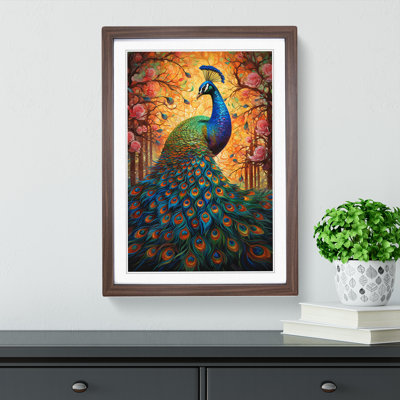 Peacock Orphism Framed Print