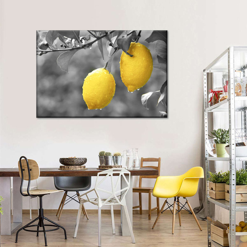 Lemons Pop Canvas Print, 34" H x 51" W x 1.25" D