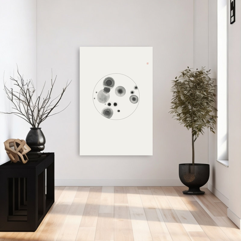 Abstrait encre abstraite, art mural organique contemporain, H 48 po x l 32 po