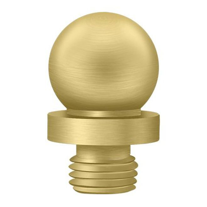 Charnière de porte boule ronde, Laiton brossé
