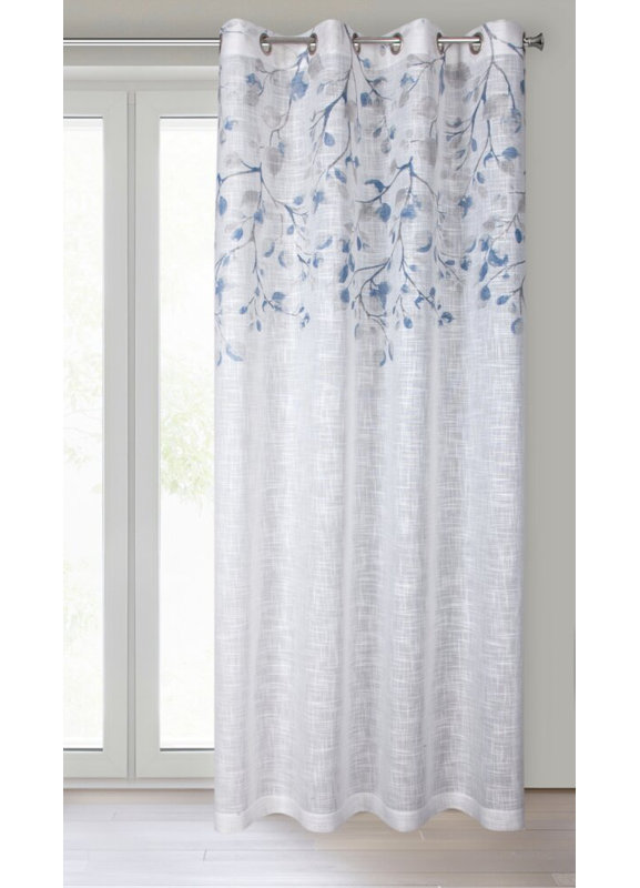Roodhouse Semi Sheer Curtain, Blue