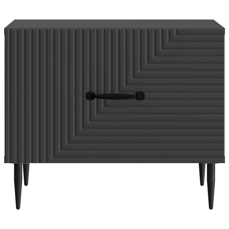 Coffee Table with Storage, 40cm H x 50cm L x 49cm W, Black