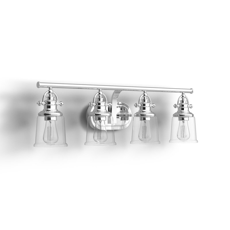 Delacour 4 Light Transparent Dimmable Vanity Light