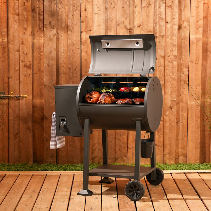 Le gril 700 granules de 690 pi. Po Surface de cuisson totale, chariot à 2 roues et tablette