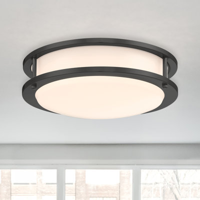Plafonnier encastré moderne à DEL 5 mat pour chambre à coucher intégrée Ohara 14 po Ohara