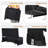 Extra Wide Heated Stadium Seat with Backrest & Cushion, Portable Lightweight Folding Chair for Camping, Beach, Sporting Events, Black-1495965651
