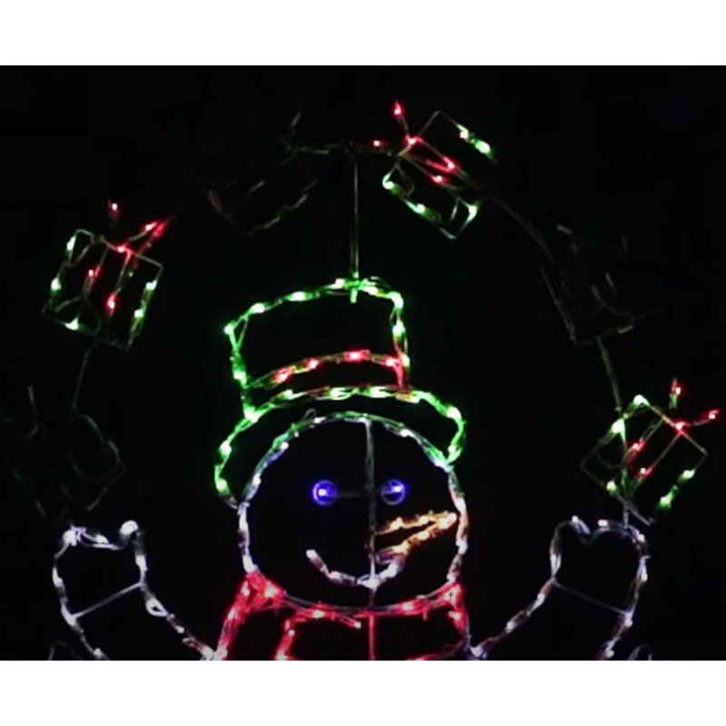 Pro-Line Led Animation Juggling Snowman Lighted Display