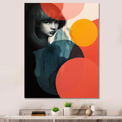«Woman Portait Collage Fusion Forms II - Abstract Collages», art mural
