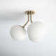 Alex 3 Light Glass Semi Flush Mount