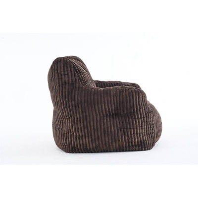 Soft Fluffy Corduroy Fabric Bean Bag Chair Filled With Memory Sponge