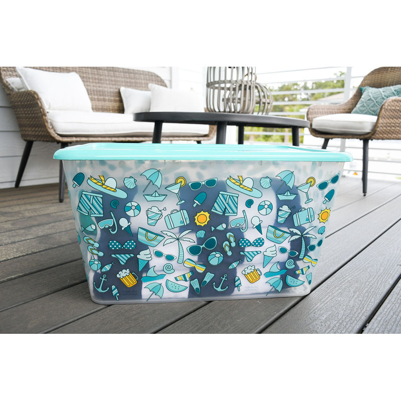 58 pte Ensemble de bacs de rangement en plastique