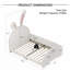 Lit plateforme tapissier princesse en forme de lapin