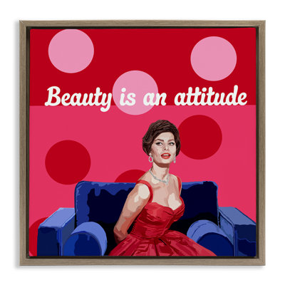 Cadre flottant Beauty Is An Attitude, design par Lynnda Rakos