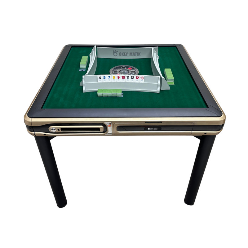 Automatic Rummy Table Rummy Tiles 4-Legs Dining Table Style