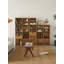 Armoire de rangement ouverte vintage à 4 compartiments, 35,4 po de largeur