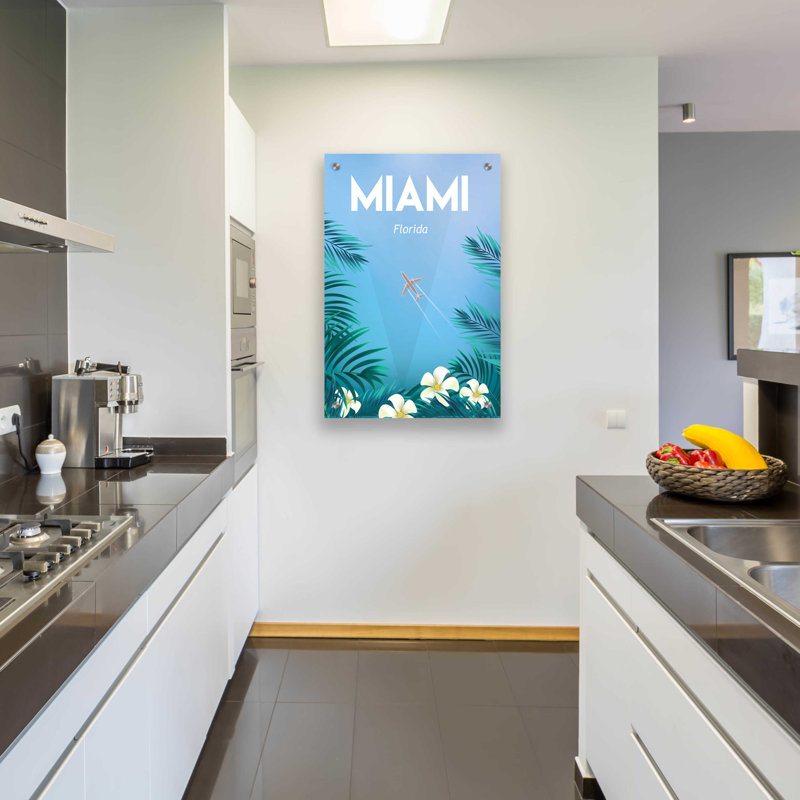 Miami - imprimé sans cadre, H 36 po x l 24 po x P 0,2 po