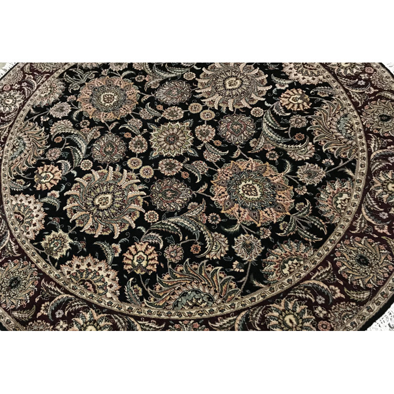 One-of-a-Kind Manchuria Hand-Knotted High-Quality Round Area Rug