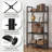 4 Tiers Bookshelf, Classical Book Shelf, Tall Display Shelves In Living Room/Home/Office, Storage Organizer For Cds/Books/Movies-17806869