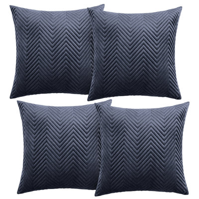 Aspire Homeware Embossed Square Velvet Cushion Cover