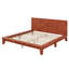Structure de lit plateforme avec tête de lit, lit plateforme en bois avec lattes de bois, aucun sommier nécessaire-2114170552-2114170553