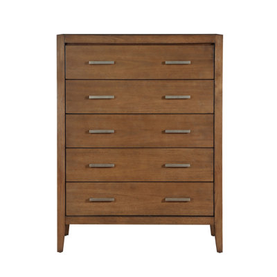 Commode 5 pièces en bois brun clair