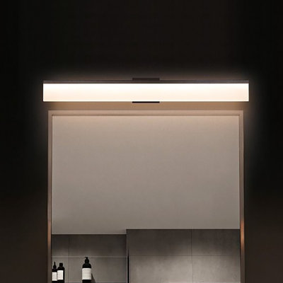Barre d’éclairage de salle de bain 1 lumière DEL noire ahslee