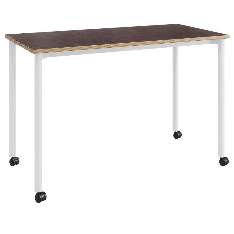 Bureau Spright, Mobile, Blanc, Cafelle / bord en bois
