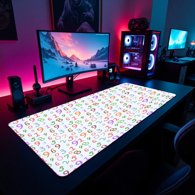 Polyester Desk Pad, 14.4x12.1