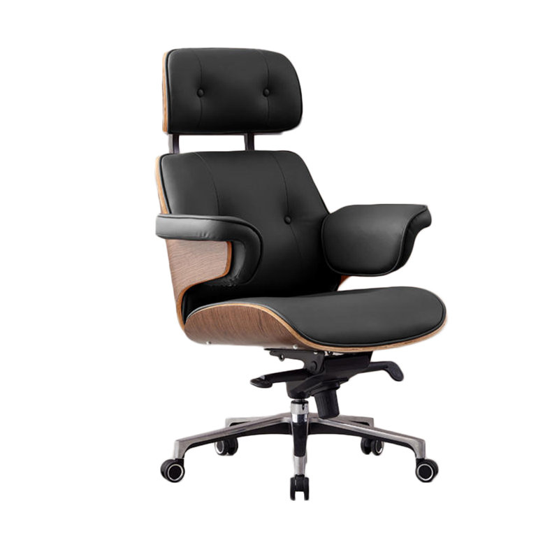 Executive Chair with Headrest, Black