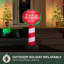 Pavillon de jardin 3,5 pi Grand panneau gonflable «Santa Stop Here» pré-éclairé