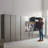 Wood Base Door Wall Mounted Garage Cabinet In Metallic Gray