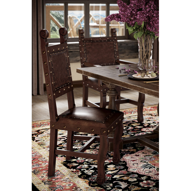 Chaise d'appoint en cuir Seibel, Brun antique