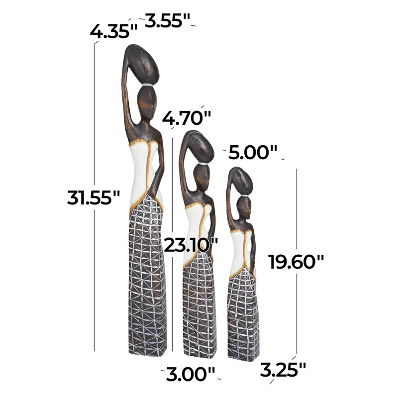 3 Piece Alcorn Figurine Set