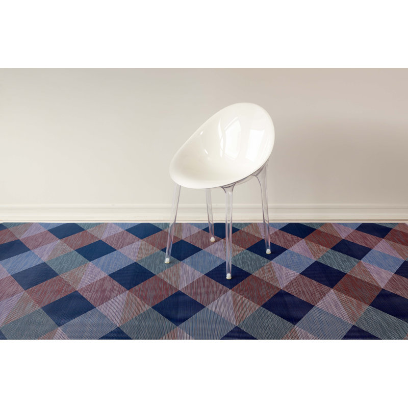 Signal Geometric Vinyl Indoor / Outdoor Area Rug, Rectangle 89 x 122cm