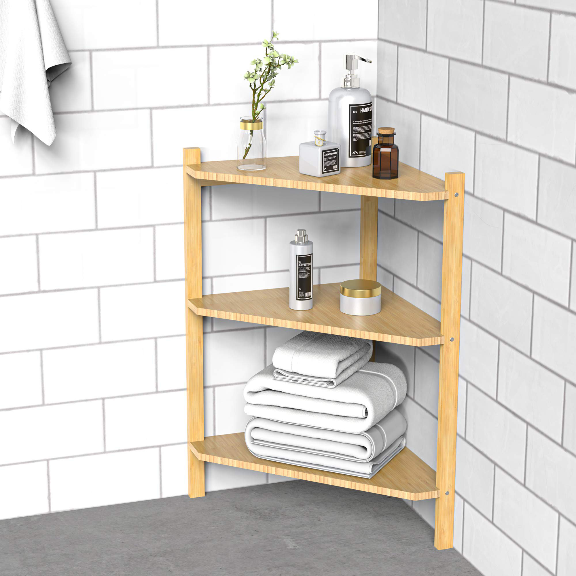 Mercer41 Patsones Solid Wood Freestanding Bathroom Shelves Wayfair