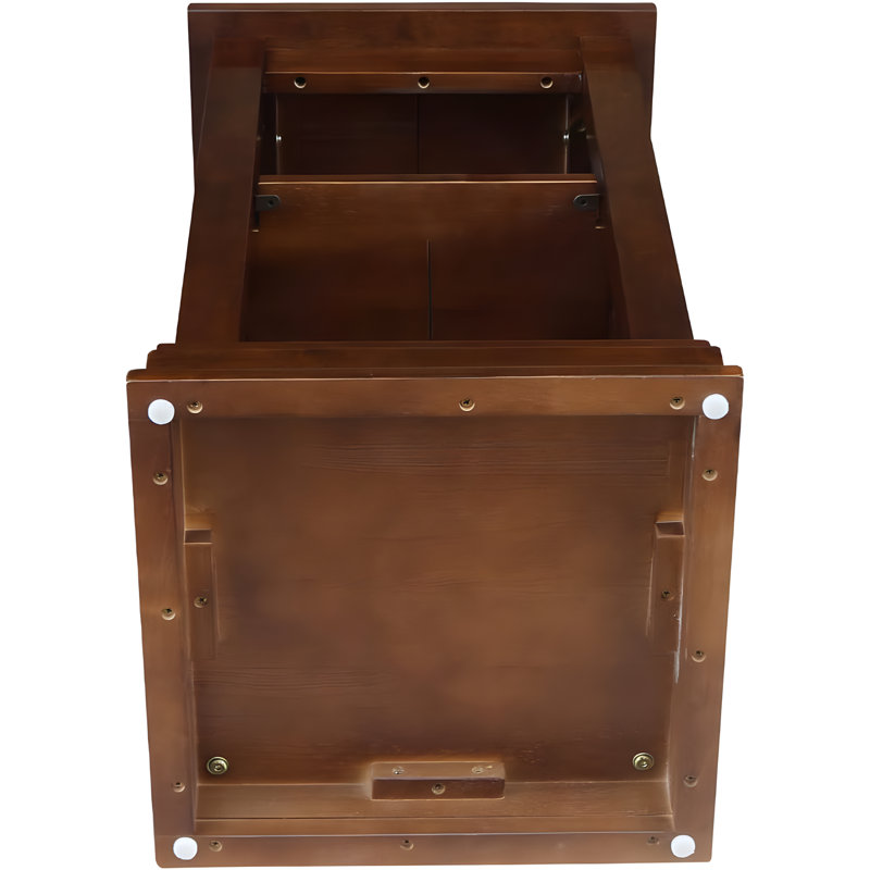 Solid Hardwood Accent Table With Centre Shelf, Ready-To-Assemble Design For Versatile Home Decor