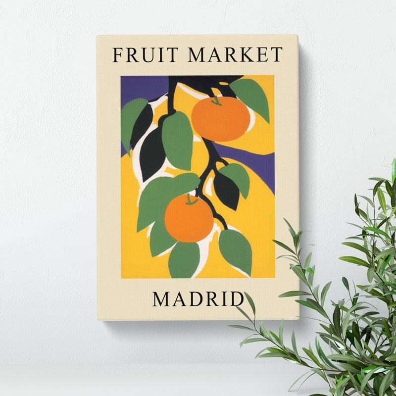 Orange Madrid Fruit Market - Wrapped Canvas, 50cm H x 35cm W x 3cm D